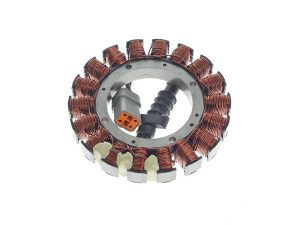 High-quality motorcycle stator coil for engine performance and electrical system reliability.