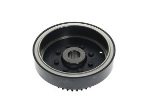 High-quality motorcycle clutch pulley for Revelry Motorcycles custom builds.