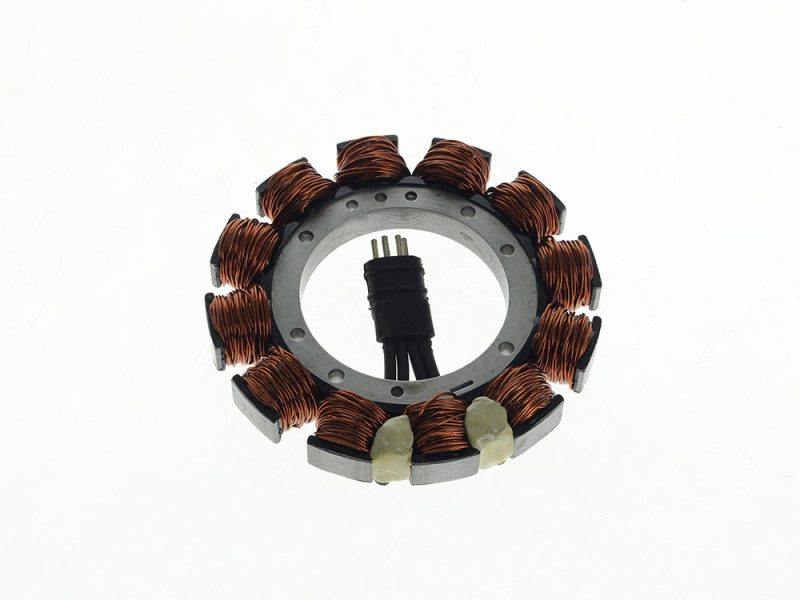 Stator. Fits Big Twin 1970-1975 High-performance motorcycle stator coil for Revelry Motorcycles, key engine component.
