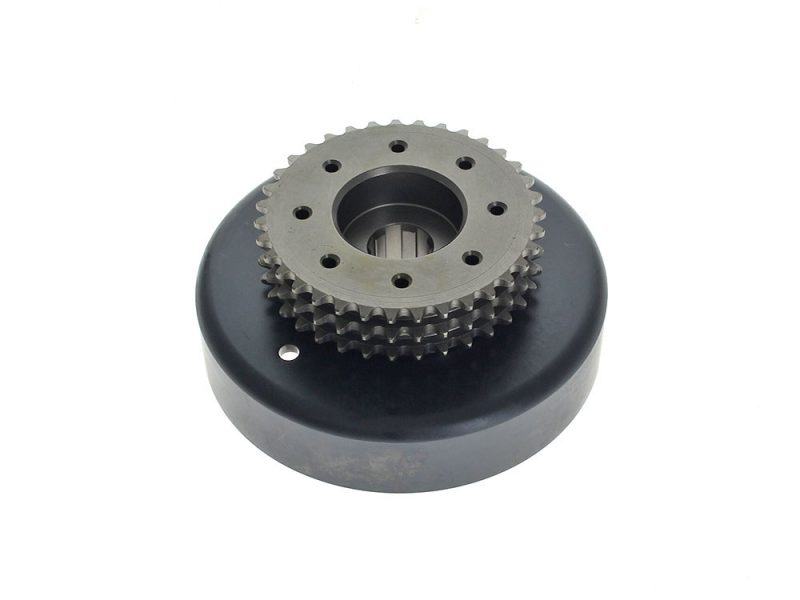 High-quality motorcycle sprocket and pulley for Revelry Motorcycles, durable parts for custom bikes.