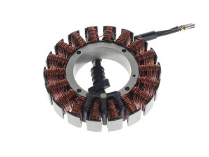 High-performance motorcycle stator coil with wiring for Revelry Motorcycles Australia.
