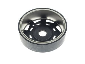 Aluminium motorcycle wheel hub for Revelry Motorcycles, Australian custom bike parts.