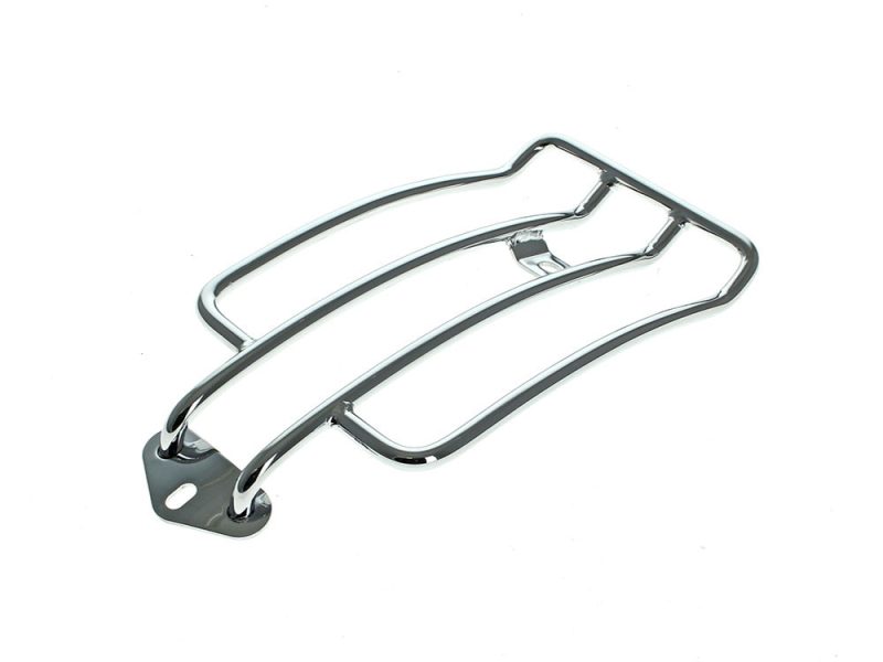 Chrome motorcycle passenger footpeg support bracket for Revelry Motorcycles.