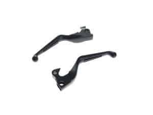 Aluminium motorcycle clutch and brake levers for Harley Davidson models.