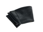 Black motorcycle inner tube, durable rubber for motorcycle tyres, essential motorcycle repair gear.