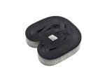 High-quality black rubber BMX bike chain stay protector for BMX, mountain, and motorcycle frames.