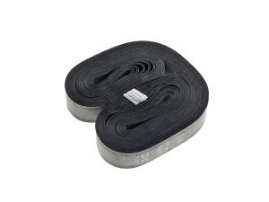 High-quality black rubber BMX bike chain stay protector for BMX, mountain, and motorcycle frames.