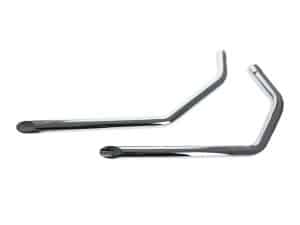 Polished chrome motorcycle handlebar for Revelry Motorcycles in Australia.