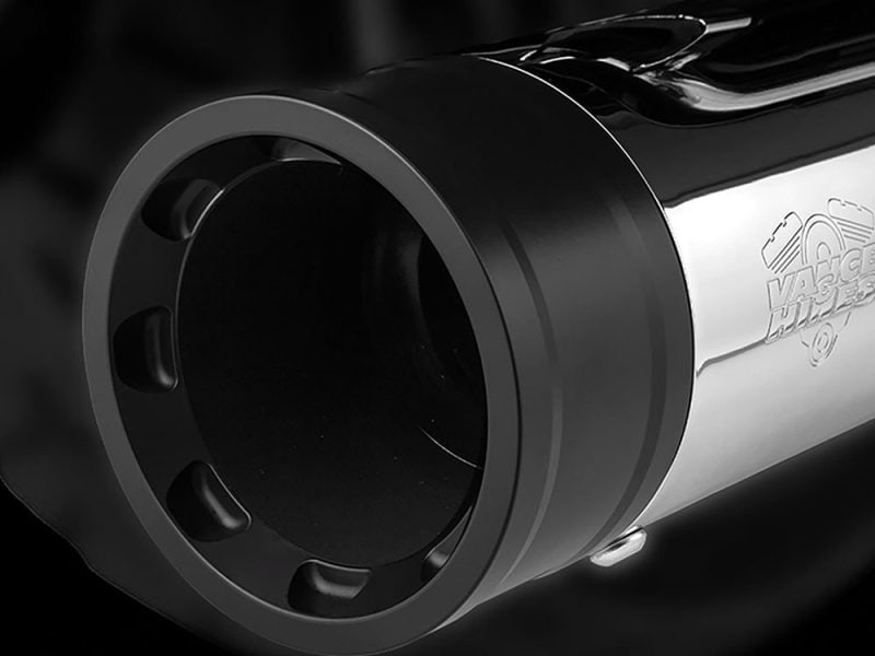 High-performance motorcycle exhaust for Revelry Cycles.