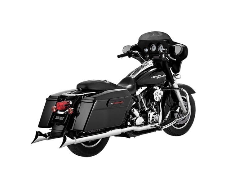 Black Harley-Davidson touring motorcycle with saddlebags and custom exhaust, perfect for long rides in Australia.