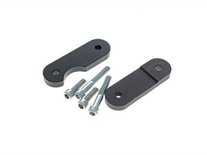 Heavy-duty motorcycle engine mounting brackets and bolts for Revelry Motorcycles.