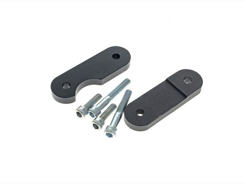 Heavy-duty motorcycle engine mounting brackets and bolts for Revelry Motorcycles.