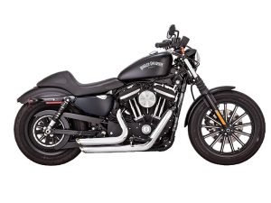 Shortshots Staggered Exhaust - Chrome. Fits Sportster 2004-2013