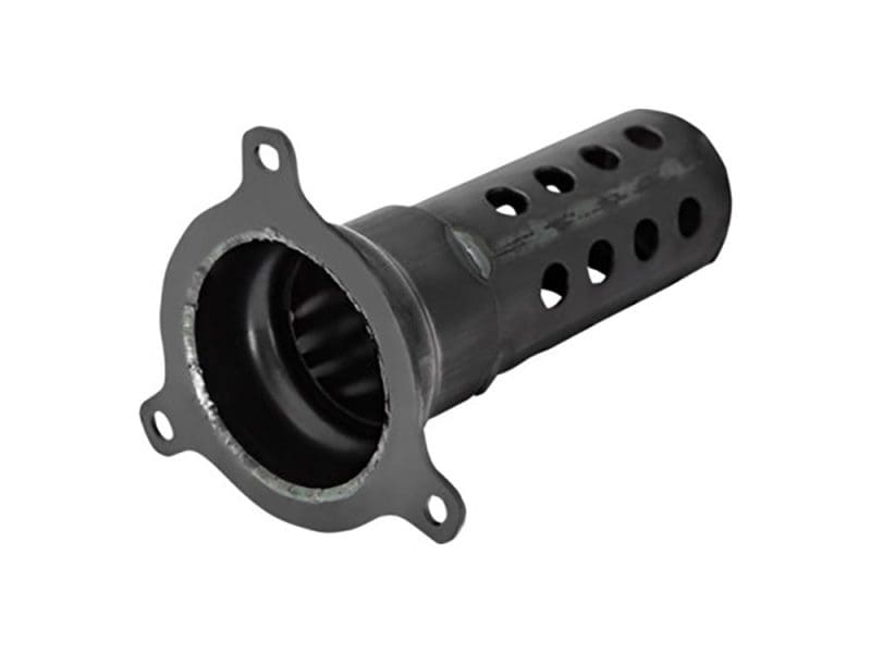 High-performance motorcycle exhaust silencer for Revelry Motorcycles Australia.