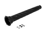 Heavy-duty motorcycle handlebar grip with textured rubber surface for enhanced control and comfort.