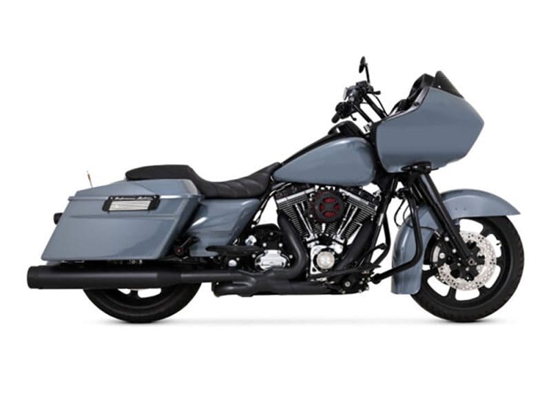 Harley-Davidson touring motorcycle with fairings and saddlebags for long-distance rides.