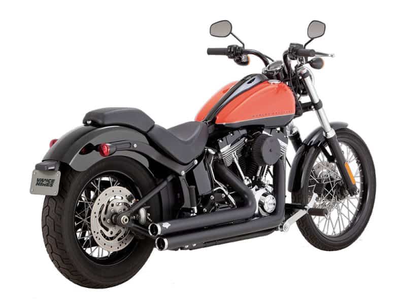 Harley-Davidson motorcycle with black and orange finish, premium build, perfect for motorcycle enthusiasts.