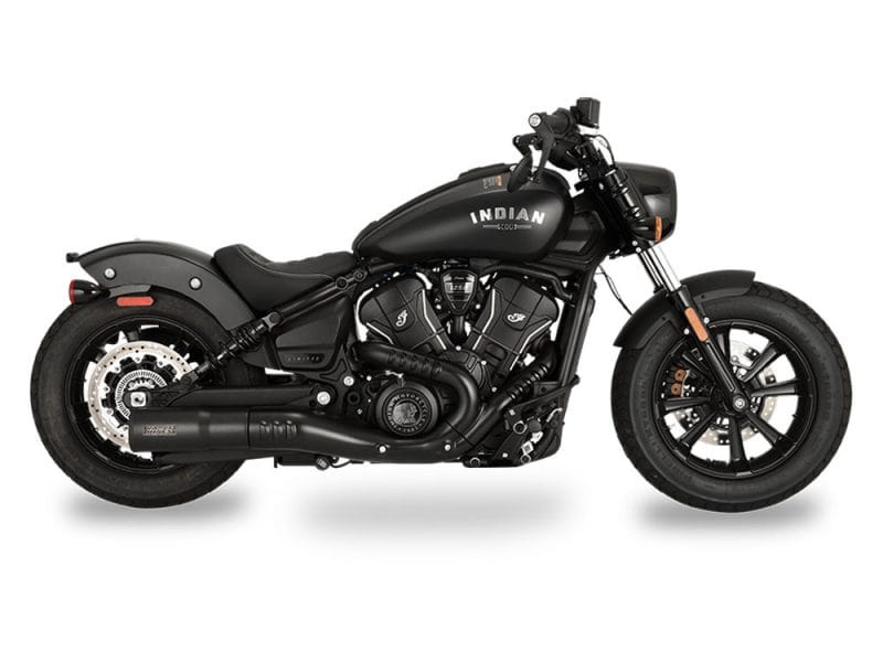 Vegan Indian Motorcycle cruiser in matte black, Australian motorcycle accessories store.