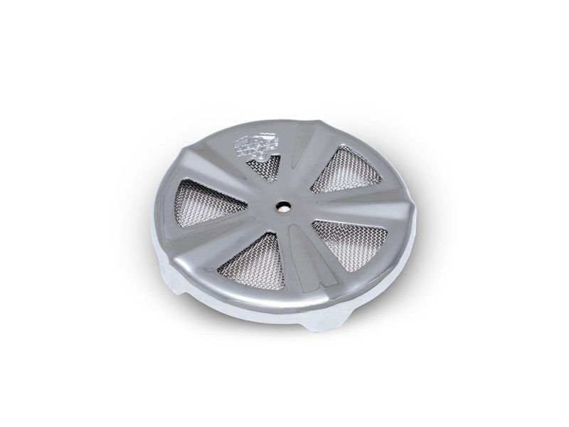 VO2 Skullcap Crown - Chrome. Fits Vance & Hines VO2 Naked Air Intake Chrome motorcycle engine air filter cover for Revelry Motorcycles, stylish and high-performance bike accessories.