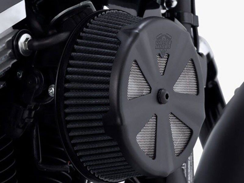 High-performance motorcycle air filter for Revelry Motorcycles, AU-assembled custom bike parts.