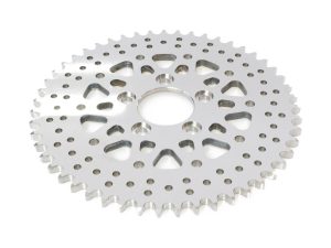 Aluminium motorcycle sprocket for Revelry Motorcycles enthusiasts, durable high-performance bike parts.