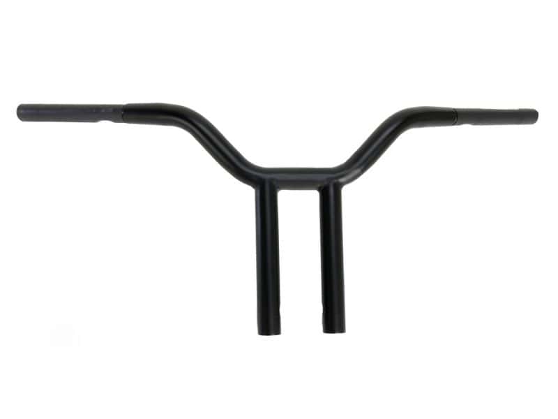 12in. x 1-1/4in. Chubby Psycho Street Fighter Handlebar - Gloss Black. Black motorcycle handlebar for Revelry Motorcycles cafe racers and custom builds.