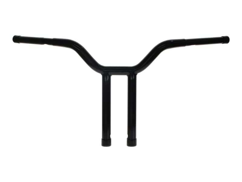 Black motorcycle handlebar for custom motorcycles and café racers.