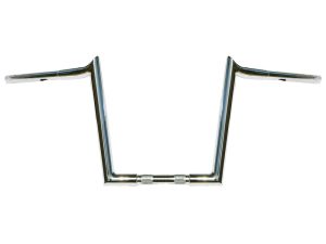 12in. x 1-1/4in. Chubby Hooked Ape Hanger Handlebar - Chrome.