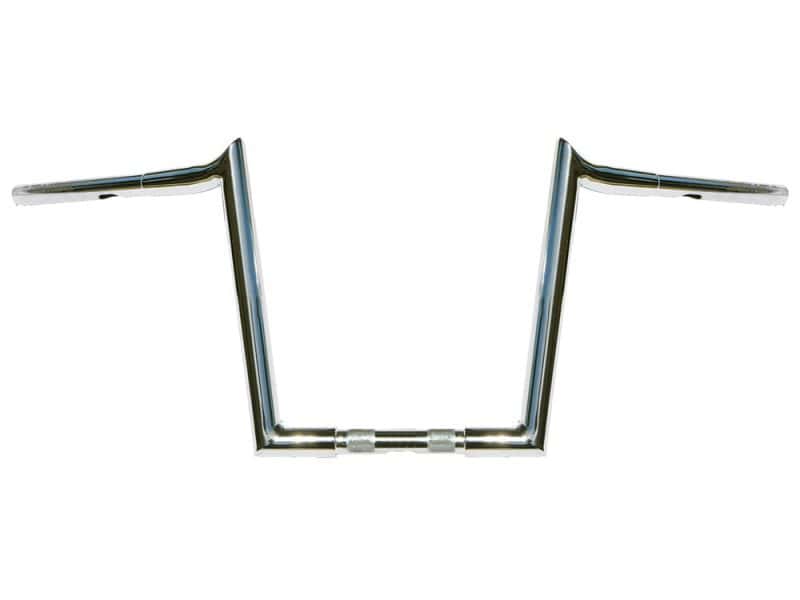 12in. x 1-1/4in. Chubby Hooked Ape Hanger Handlebar - Chrome.