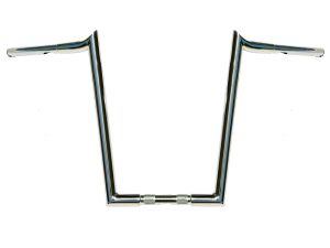 16in. x 1-1/4in. Chubby Hooked Ape Hanger Handlebar - Chrome.