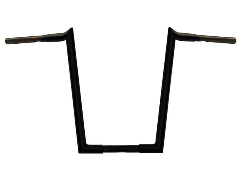 Black motorcycle handlebar for Revelry Motorcycles. Durable, high-quality custom motorcycle parts. Improve your bike’s performance and style.