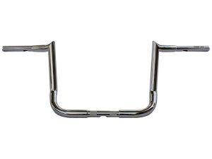 12in. x 1-1/4in. Chubby Bagger Hooked Ape Hanger Handlebar - Chrome. Fits Ultra Models 1996-2024 and Street Glide 1996-2023