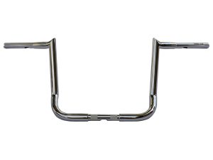 14in. x 1-1/4in. Chubby Bagger Hooked Ape Hanger Handlebar - Chrome. Fits Ultra Models 1996-2024 and Street Glide 1996-2023