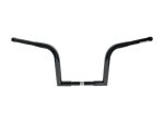 Black motorcycle handlebars for custom rebuilds and upgrades.