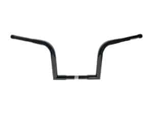 Black motorcycle handlebars for custom rebuilds and upgrades.