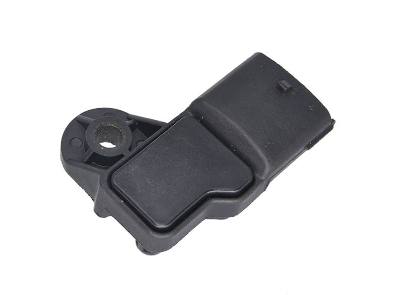 Black motorcycle electronic sensor switch part.