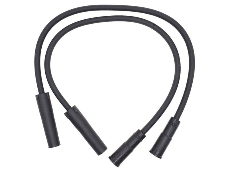 Heavy-duty motorcycle spark plug cap leads for Revelry Motorcycles.