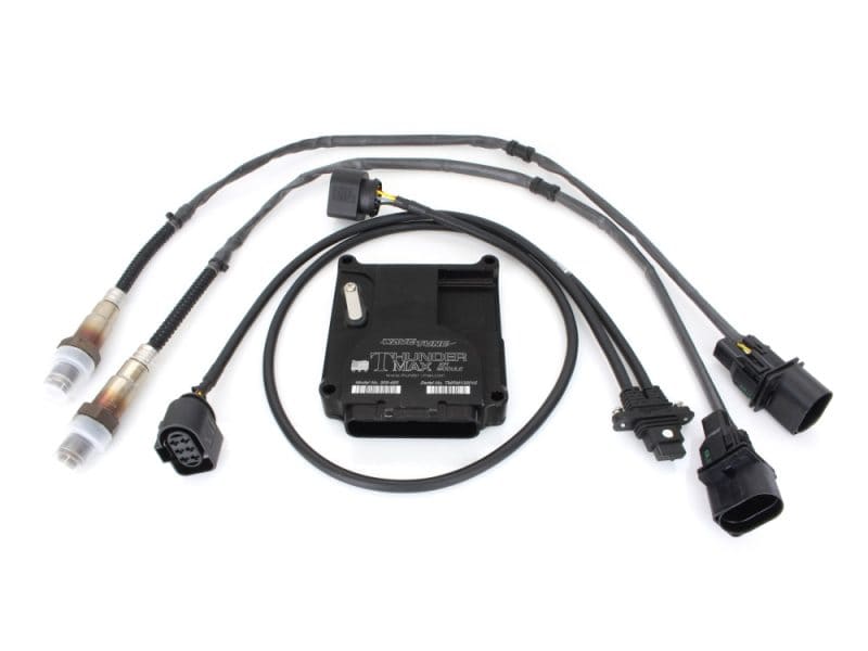 High-performance motorcycle electronic control module with wiring harness for Revelry motorcycles.