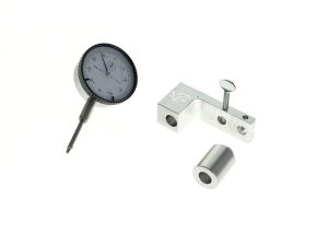 High-precision motorcycle dial gauge and mounting accessories for Revelry Motorcycles.